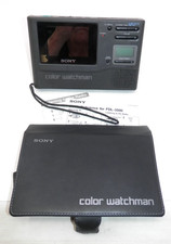 Vintage Sony FDL-3500 Watchman Color 3" TFT LCD TV AM/FM Stereo SOLD AS IS Read
