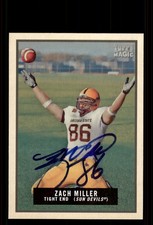 Signed Football Card Auto Zach Miller 2009 Topps Magic #10 Arizona State