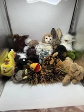 Folkmanis Mixed Lot 17 Plush Animal Puppets Koala Rabbit Owl Dog Bear Kangaroo
