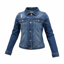 Tommy Bahama Distressed Denim Jean Jacket Youth Girls Size 8 NEW WITH TAG