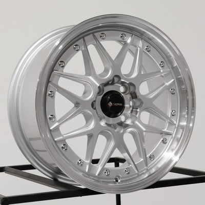 One 15x7 Vors VR7 4x100/4x114.3 35 Silver Wheel Rim 73.1