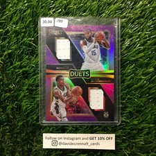 Giannis Antetokounmpo & Greg Monroe 2017 Select #18 Jersey Patch Purple - 87/99