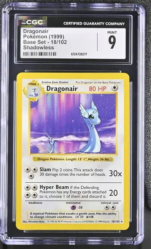 Dragonair (Shadowless) graded CGC 9 for sale on eBay