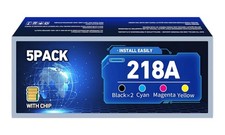 With chip 5 Pack 218A Toner Cartridges Replacement for HP 218X New In Box 