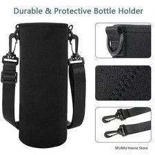 Insulated Water Bottle Sleeve Strap Gym Hiking Carrier Neoprene Holder