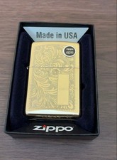 Accendino ZIPPO modello veneziano oro inutilizzato stile classico