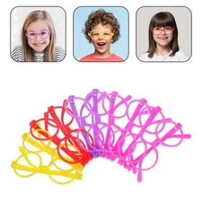 10PCS Kids Optical Frames Toy Plastic Round Glasses No Lens for Fun Photos