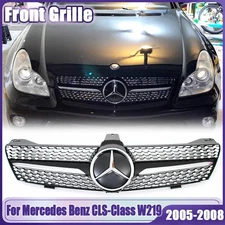 Black Front Grille W/Star For Mercedes Benz W219 CLS350 CLS500 CLS550 2005-2008