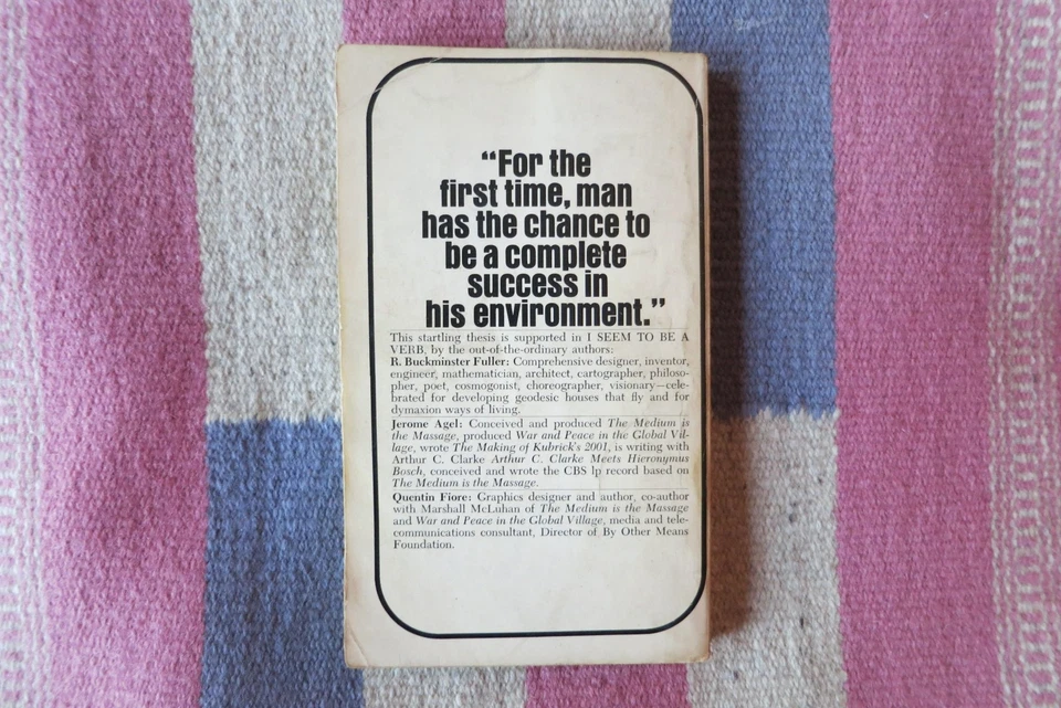Vintage Bantam PB ~I SEEM TO BE A VERB R. Buckminster Fuller 1970 First Edition - Image 2 of 4