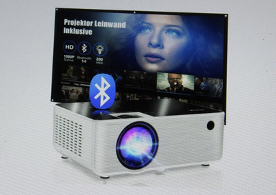 Bigasuo  B-506B Home Theater Cinema Projector 1080P Full HD 8500 lum Bluetooth
