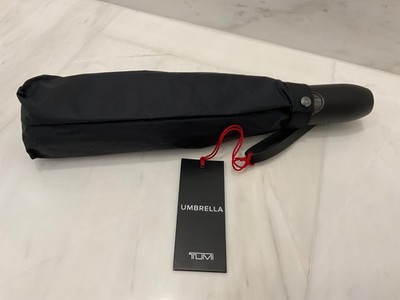 NEW TUMI 36.0  Medium LOGO Auto Automatic Open Close Umbrella - BLACK