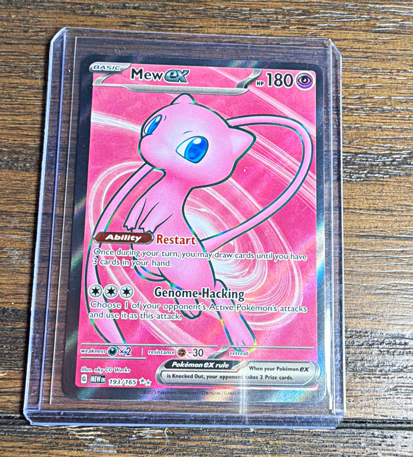 Pokemon TCG Mew ex 193/165 English Full Art Holo Ultra Rare SV 151 180HP