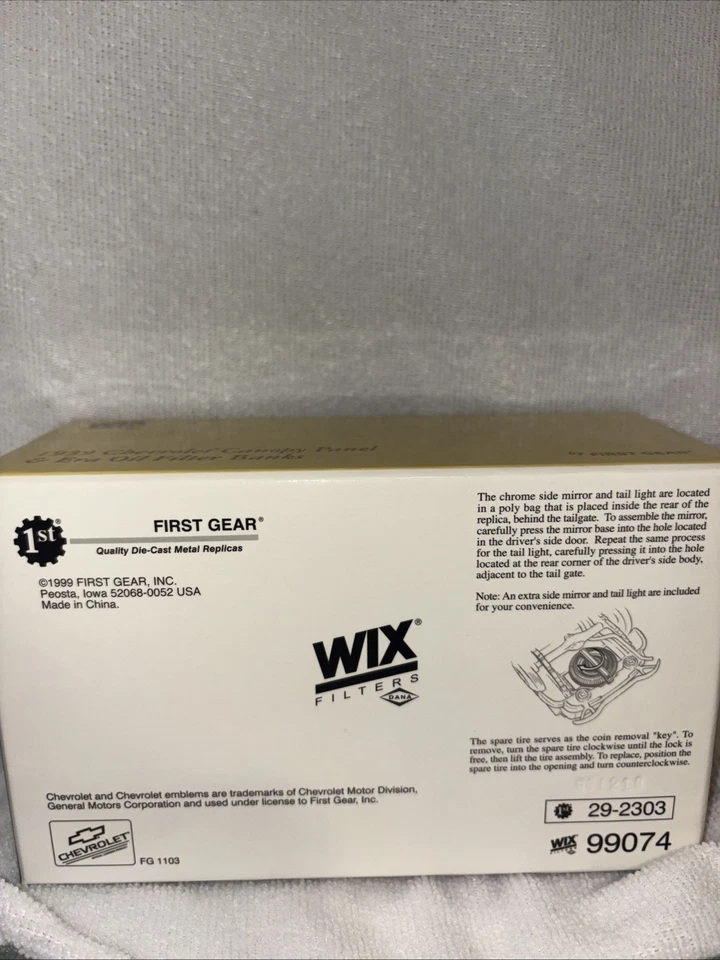Filtros WIX 60 aniversario 1939 Chevrolet panel de toldo y banco de filtro de aceite Era Foto 3 de 4