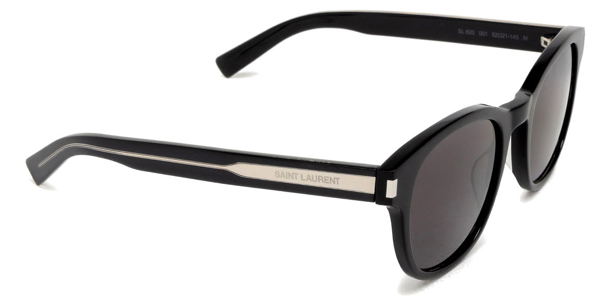 Saint Laurent SL 620 Sunglasses Unisex Black/Crystal 52mm New 100