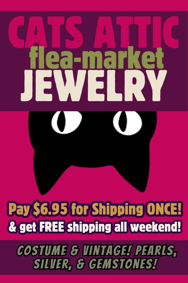 FILL A BOX! Cats Attic Weekend Flea-market Sale! Costume & Silver Jewelry