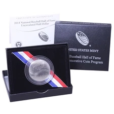 2014 D Baseball Hall of Fame BU Commem CN-Clad Half Dollar OGP