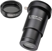 1.25-Inch 5X Barlow Lens Moon Filter Kit-For Telescope Eyepieces