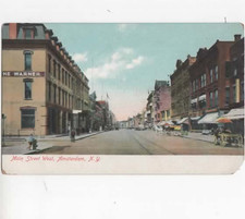 Main Street West   Amsterdam New York  1908 postcard