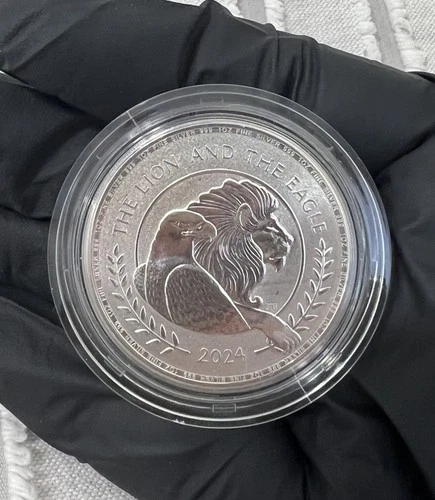 2024 British Lion and American Eagle 1 oz .999 fine Silver Coin (BU)