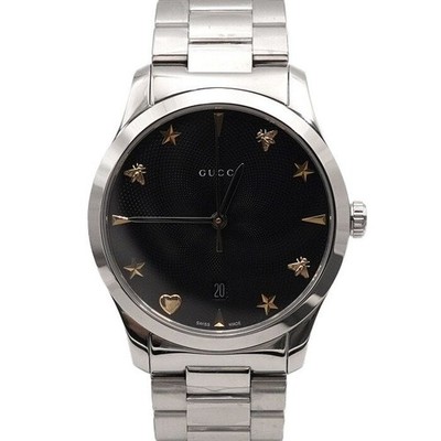 Gucci G-Timeless 38MM Quarz Stahl Uhr AA64824 157394209