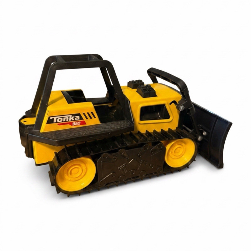 Tonka Yellow & Black Tracked Bulldozer Dozer Construction Vehicle Toy