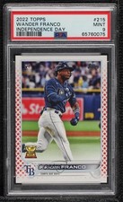 2022 Topps Series 1 Independence Day 52/76 Wander Franco #215 PSA 9 MINT 06bg