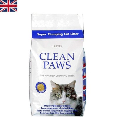 3XClean Paws 15 kg super klumpendes unparfümiertes Katzenstreu - langanhaltende Frische