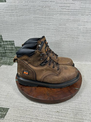 #ad Timberland Pro Boot Mens Size 13 Wide Pit Boss Soft Toe Work Brown Oiled Nubuck $64.99