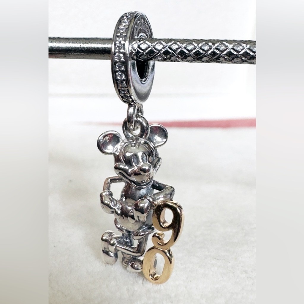 Limited Edition 90th Anniversary Mickey Pandora Charm Pandora Silver 14k  Gold Limited Edition Mickey Mouse 90th