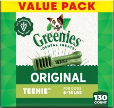 Greenies Veterinarian-Recommended Natural Dental Dog Treats Teenie Size