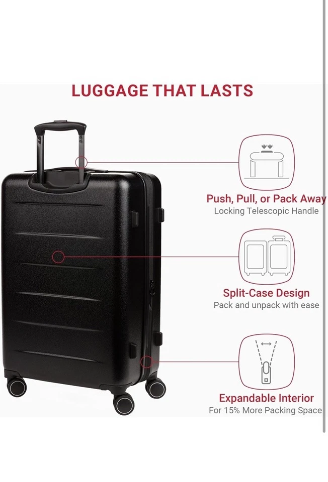 SwissGear 8020 Eclipse Hardside Expandable Luggage with Spinner Wheels - Image 3 of 4
