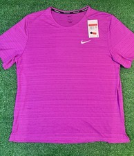 Nike Dri-FIT Miler Running T-Shirt CU5992-551 Lght/Purple Men's Size Large NEW