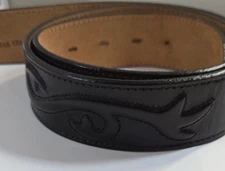 NoconA Belt Co Of Texas Vintage Western Black Leather Belt Mens Size 42