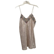Wendy Ann Vintage 90s Floral Satin Nightie Chemise Womens Size Medium USA