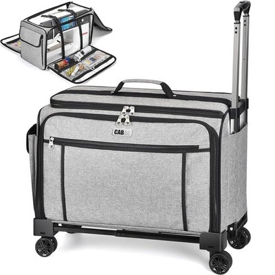 CAB55 Rolling Sewing Machine Case 23 Inch with Wheels Gray