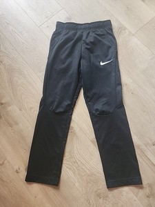 Nike Dri-fit Youth Large Black Pants Jogger White Swoosh Sweats Boys Athletic