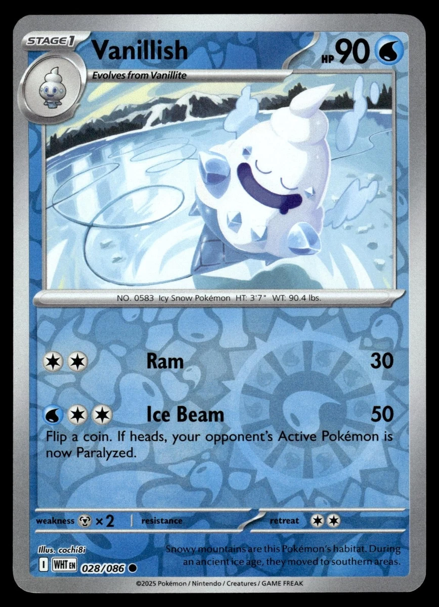 vanillish pokemon card value Vanillish