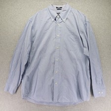 Nautica Shirt Mens XL Business Casual Pocket Button Up Blue Plaid Long Sleeve