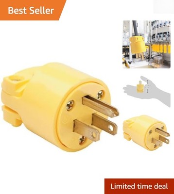 Legrand 15 Amp Heavy Duty Plug - Reliable Nylon Construction for Easy Repairs