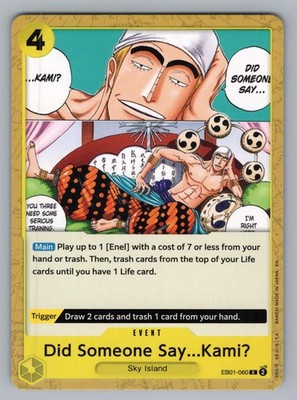 DID SOMEONE SAY...KAMI? (REPRINT) EB01-060 C ONE PIECE NM EB01a8