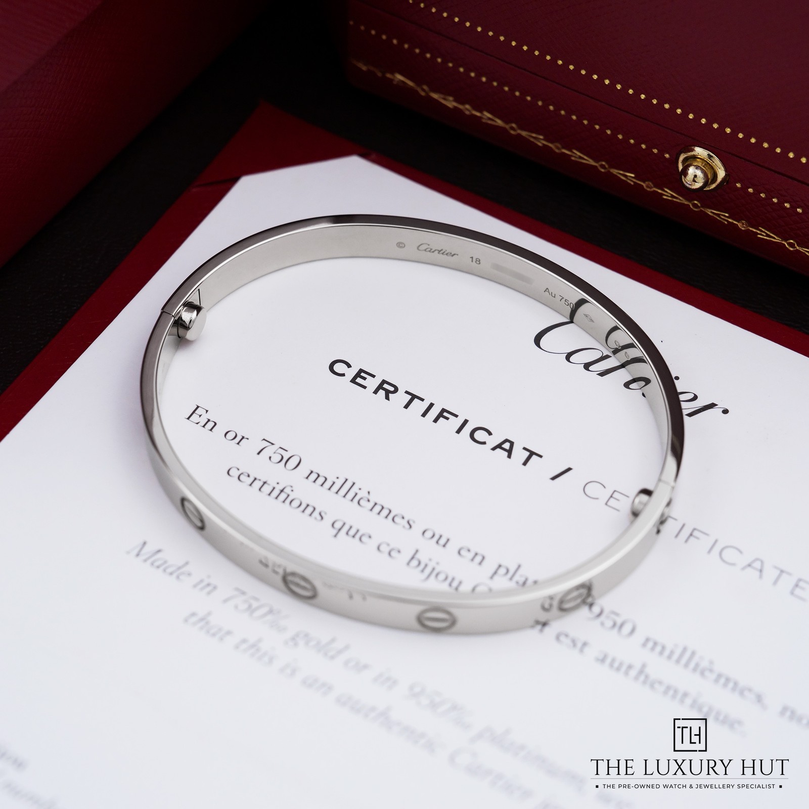 Cartier 18ct White Gold LOVE Bangle ‘Classic Model’ - Size 18 - 2022