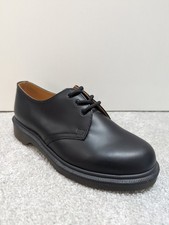 Image of Dr Martens 1461 Plain Welt Smooth Leather Shoe in Black. UK 3