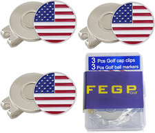 6 Pcs Golf Ball Markers with Magnetic Hat Clips Value Sets - Soft Enamel Techniq