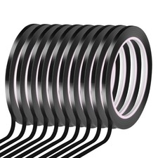 10 Rolls 1/8" Whiteboard Tape Self-Adhesive Vinyl Tape for Pinstripe Dry Eras...