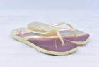 Womens Havaianas Slim Square Flip-Flop Sandals - Buttercream Size 7/8 (EU 37-38)