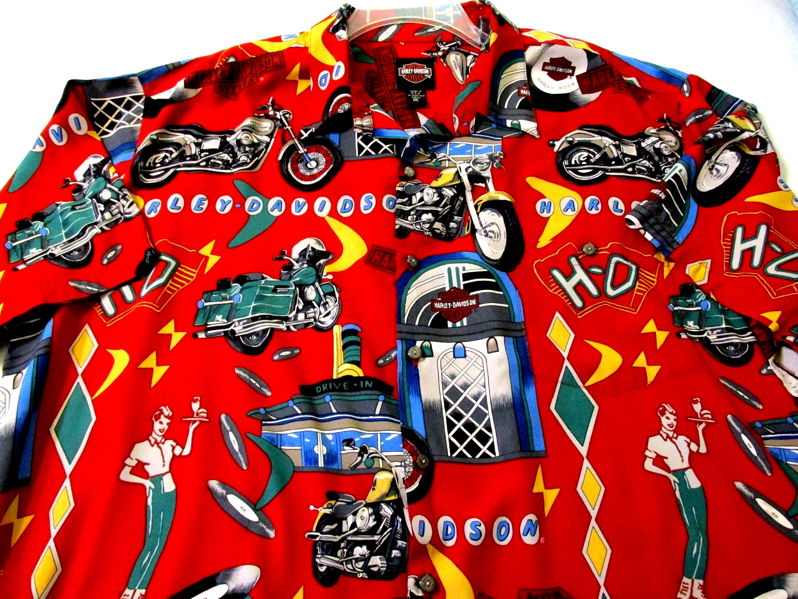 Authentic HARLEY DAVIDSON Button Front Shirt AWSO… - image 2