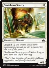 Snubhorn Sentry x1 - Rivals of Ixalan - NM-Mint, English - Rivals of Ixalan