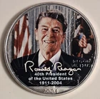 2004 American Silver Eagle RONALD REAGAN Colorized 1 oz .999 FINE SILVER
