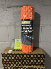 PowX - Textured Foam Roller for Muscle Massage HIGH-DENSITY 18" x 5.5" - Orange