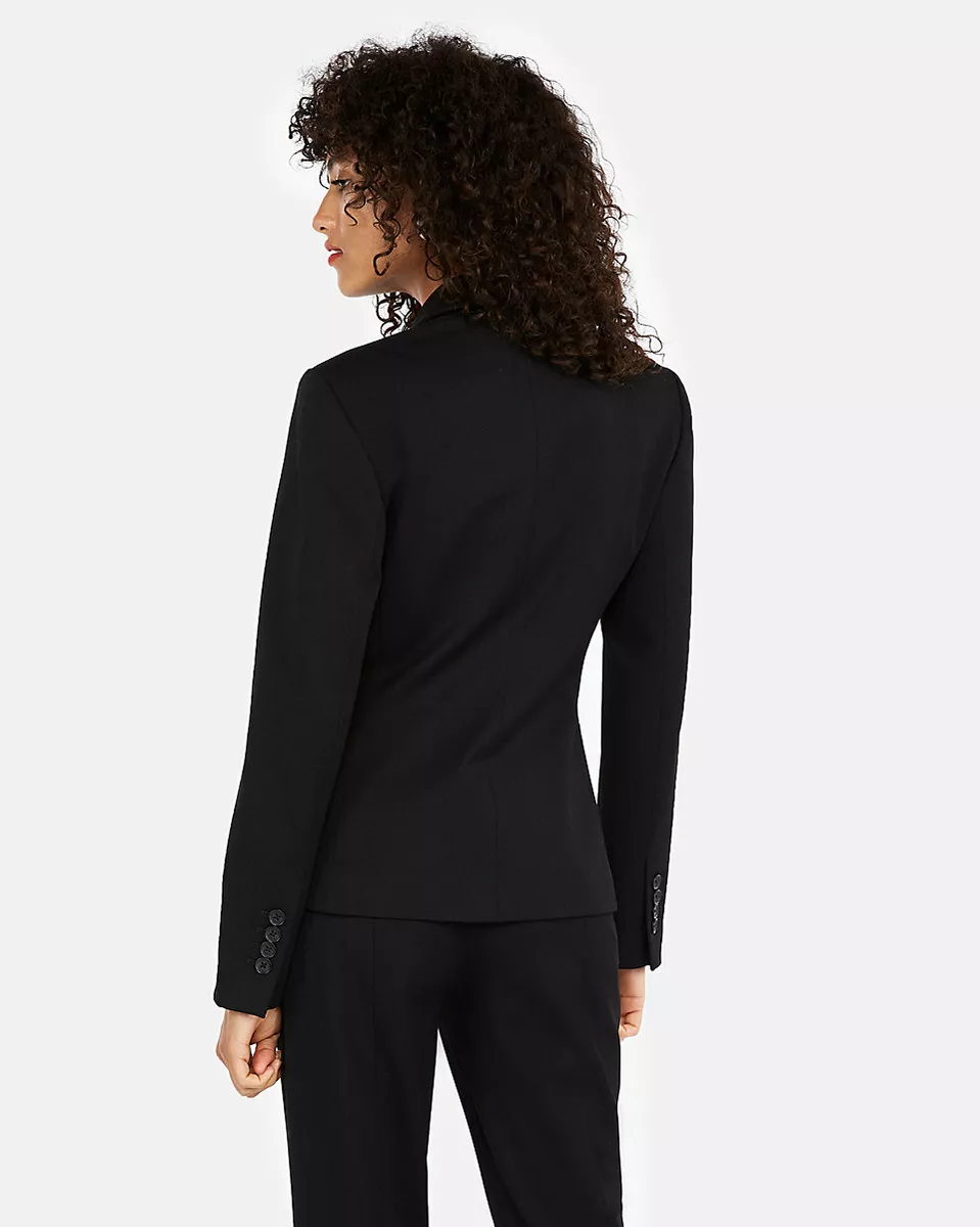Notch collar hotsell one button blazer